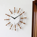 Nordic living room clock solid wood wall clock simple modern art decorative clock hanging wall