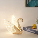 DORIAN Contemporary Swan Table Lamp LED Creative Golden Desk Light Decor For Home Bedroom