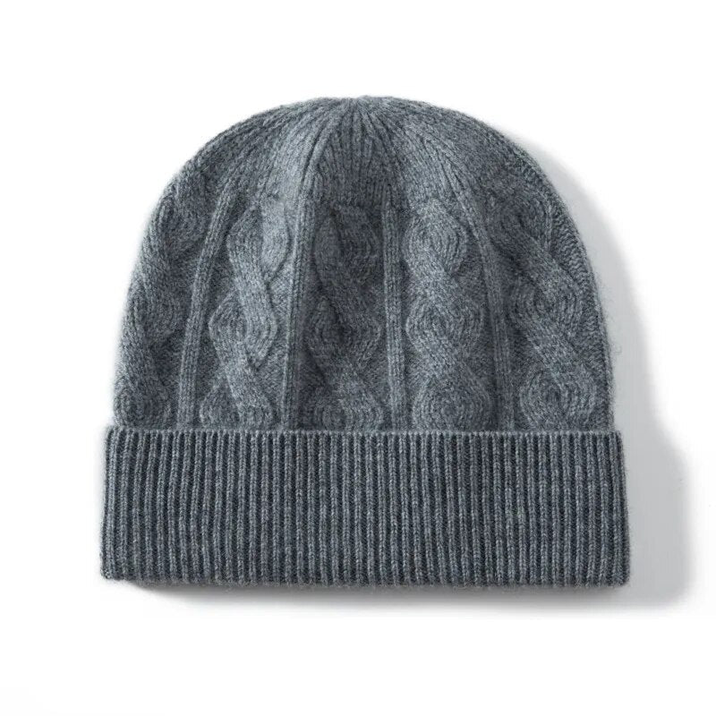 Cashmere Hat For Women and Men Winter Warm Soft Beanies Cap Female Cashmere Knitted Hat Outdoor Hats