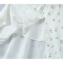 Summer Women French Style Cherry Sling Dress Sexy Hem Slit Female Cross Lacing Up Bandage Back Midi Robe Holiday