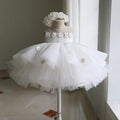 Girls' Wedding Dress White Girls Birthday Princess Dresses Gown Flower Girl Party Kids Outfit Costume Children