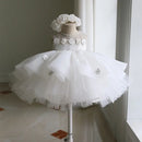Girls' Wedding Dress White Girls Birthday Princess Dresses Gown Flower Girl Party Kids Outfit Costume Children