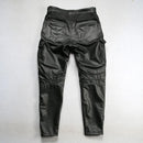 Men Motorcycle Riding Leather Pants Slim Fit Windproof Warm Trousers