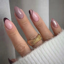 Press On Nails Detachable Fake Nail Tip gold heart with Design Manicure Patches Press On Nails