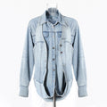 Designer Loose Chic Jackets For Women Lapel Patchwork Pockets Coats Female