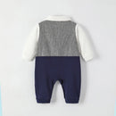 Boy Clothes Toddler Baby Boys Bow Tie Gentleman Jumpsuit Bodysuits Newborn Clothing Rompers Autumn Spring Outfits Babysuits