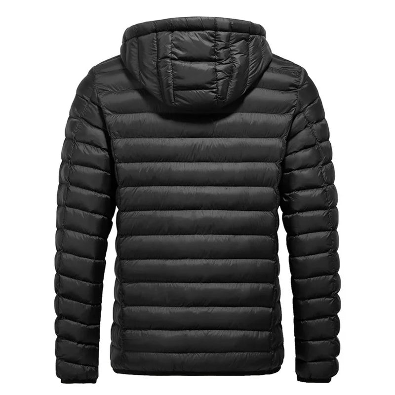 Hooded Men's Winter Jacket Puffer Jacket Autumn Male Coat Quilted Padded Coats  Clothing