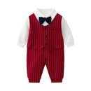 Baby's British Style Jumpsuit, Birthday Party Dress, Small Suit, Fashionable Gentleman's, Spring and Fall