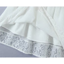 Elegant Women Lace Chiffon Sling White Dress Sleeveless V Neck Summer Ladies Party Mini Dresses