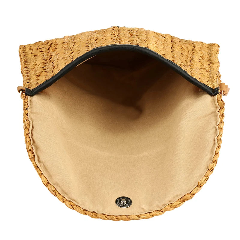 Envelope Clutch Handbag Women Summer Crossbody Handmade Woven Lady Purse Wallets