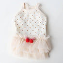 Dogs and Cats Dress Flower Dots Pet Puppy Shirt Spring/Summer Clothes Outfit