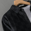 Plaid Thickness Casual Cotton Shirts For Men French Tops Clothes