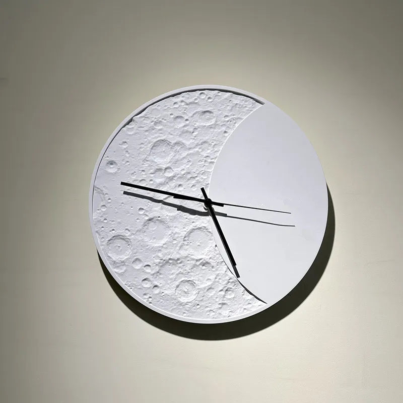 wall clock lunar surface creative modern simple silent no punching living room study