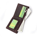 Men's Leather Zipper Foldable Wallet Bank Credit Card Holder Men's Coin Purse Leather Simple Wallet