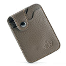 Retro Men's 100% Genuine Cow Leather Credit Card Holder Button Green Small Wallet Money Bag ID Card Case Mini Purse for Women