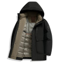 Down Jacket Men Winter Casual Lightweight Warm White Duck Down Parka Short Puffer Coat