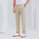 Spring Summer Men's Solid Trousers Men Loose Straight Casual Pants