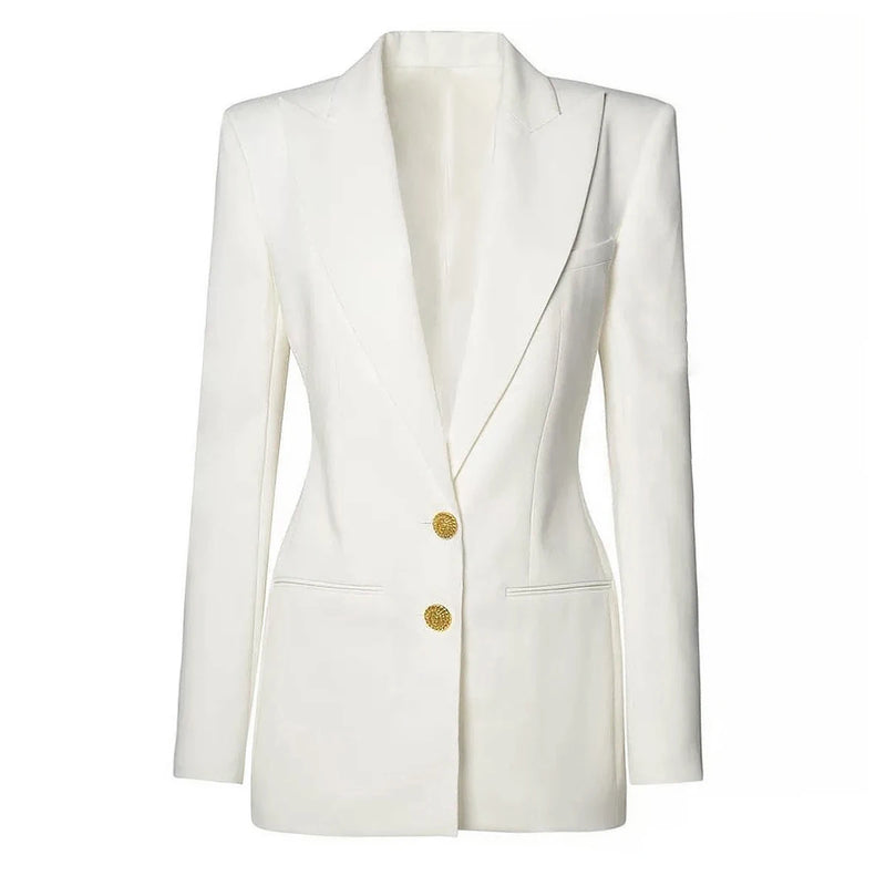 Spring and Autumn Collar Two Button Slimming Long Sleeve Commuter Women's Blazer