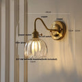 Wall Lights Dining Room Kitchen Nordic Modern Glass Copper Knob Switch Wandlamp