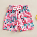 Flamingo Swimming Trunks For Girls Boys Swim Trunks Swimsuit Children Swimwear Kids Swimming Shorts Baby Bathing Suits