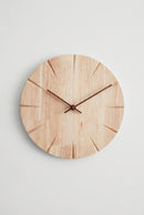 Simple Thicken Solid Wood Wall Clock Punch-free Wall Hanging Clock Home Living Room Wall Decorative Clock