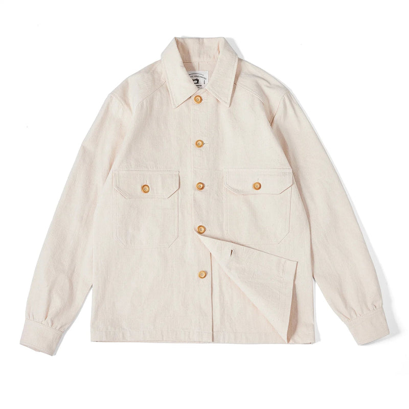 Cotton Washed Raw Denim Jacket Spring Autumn