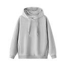 Hoodie Women Fleece Lined Thermal Antibacterial Loose Fit Solid Color Winter Casual Pullover