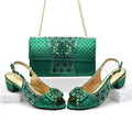 Shoes and Bags Sets Decorated with Rhinestone Women Shoe for Women Designer Luxury