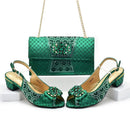 Shoes and Bags Sets Decorated with Rhinestone Women Shoe for Women Designer Luxury