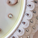 Wall Clock Modern Silent Clocks Wall Home Decor Feather Diamonds Living Room Creative Art Living Room Decoration