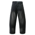 Distressed Spliced Cargo Pants Mens Streetwear Loose Pocket Wide Leg Trousers Men