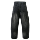 Distressed Spliced Cargo Pants Mens Streetwear Loose Pocket Wide Leg Trousers Men