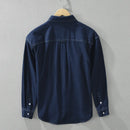 Style Washed Cotton Denim Shirts for Men Spring Long Sleeve Soft Loose Male Casual