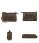 Genuine Leather Men Clutch Bag Travel Male Clutch Purse Hand Bag Luxury Design Casual Long Wallet