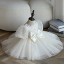 Spring Girls Princess Dress Toddler Baby Girls Baptism Christening Gown Party Wedding Princess White Tulle