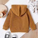 Toddler Boy Solid Pocket Design Hoodie Sweatshirt