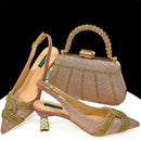 Lastest Italian Design Ladies Shoes with Matching Shoes and Bag Set