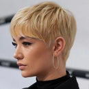 Blonde Hair Cut Wig 4Inches Short Pixie Cut Wig Human Hair