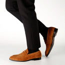 Men Soft Top Grade Genuine Leather Boat Comfortable Slip on Casual Loafer Shoes Flats