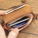 Retro Tanned Leather Wallet Head Layer Genuine Leather Storage Bag