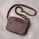 Leather Men's Shoulder Bag Vintage Flap Phone Bag Man Simple Bag Crazy Horse Leather Retro