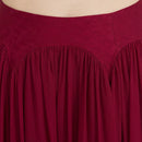 Double Layer Georgette Pure Silk Natural Waist Side Pockets Slightly Hanging Flowing Silk Long Dress Pants