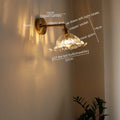 Wall Lamp Sconce Glass Balcony Bedroom Bathroom Mirror Light Fixtures Copper Nordic Lampe De Chevet