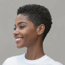 Kinky Curly Human Hair Wig Short Pixie Cut Wig Full Wig for Women