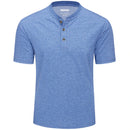 Men's Henley T-shirt Cotton Blend Summer Short Sleeve Front Placket Tee Shirt