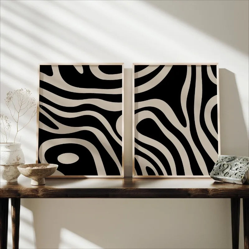 Minimalist Line Abstract Pattern Geometric Art Poster  Wall Prints Picture for Living Room Home Decor
