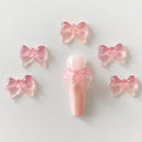 20pcs Kawaii Peach Pink Nail Art Charms Summer Fruit Flower Nail DIY Manicure Jewelry Accessories