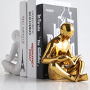 Nordic Creative Reading Statues Desktop Decor Art Bookends Ceramic Book Holder Study Office Home Decoration Book Stand