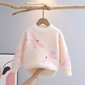 Sweater Autumn Winter Baby Dragonfly Pattern Pullover Bottoming Shirt Girls Preppy Sweaters