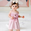 Kids Baby Girl Summer Jumpsuit Sleeveless Spaghetti Romper Shorts Infant Playsuit 1-5T